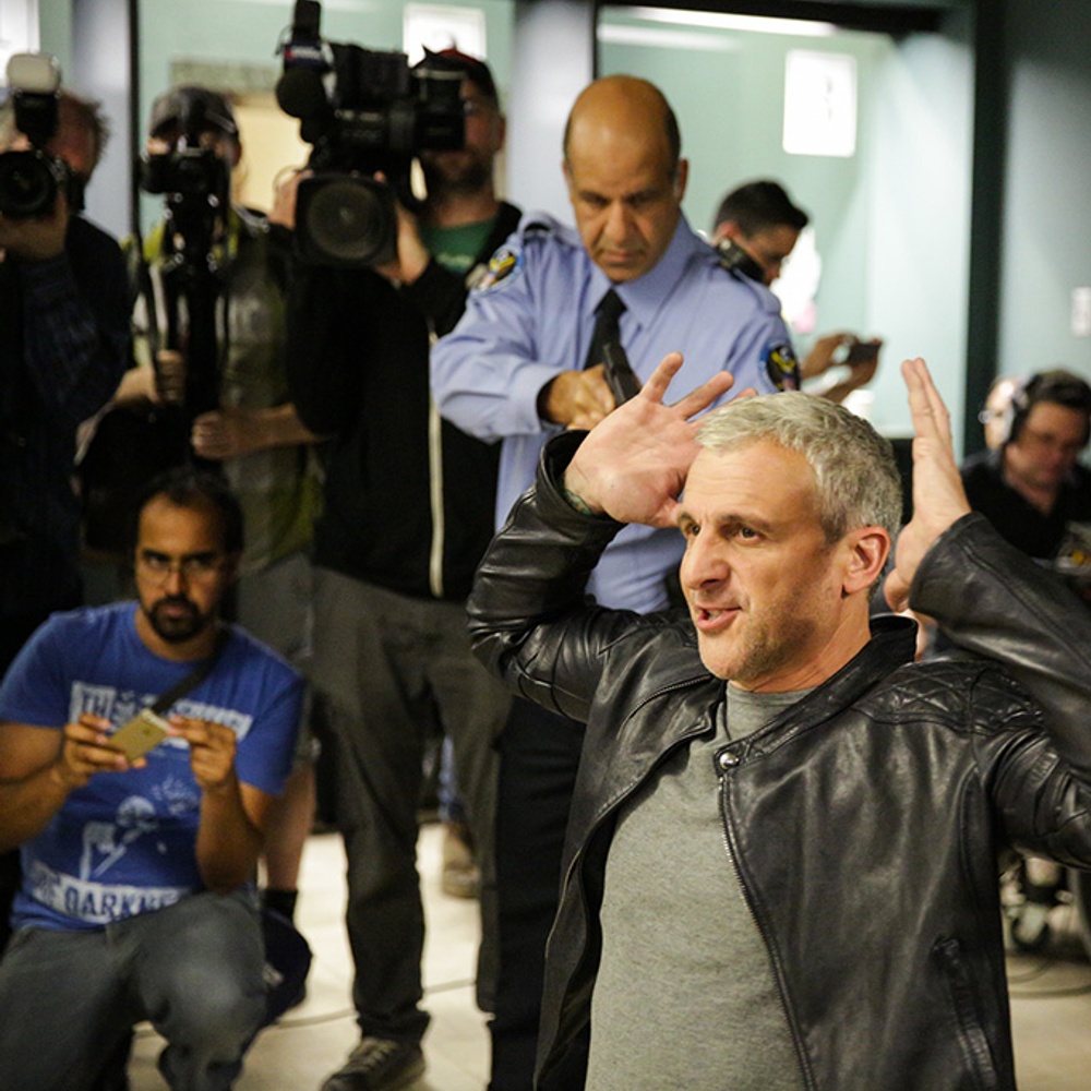 Sur le plateau du film Bon Cop Bad Cop 2