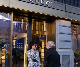 Une scène du film House of Gucci