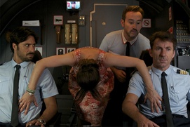 Une scène du film Les amants passagers