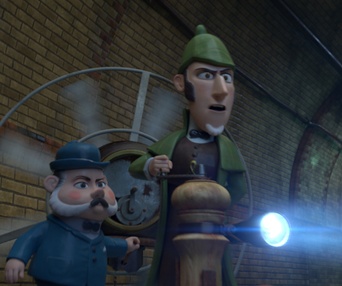 Une scène du film Sherlock Gnomes