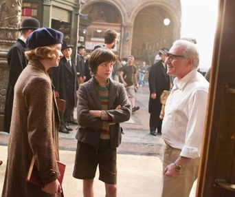 Sur le plateau du film Hugo