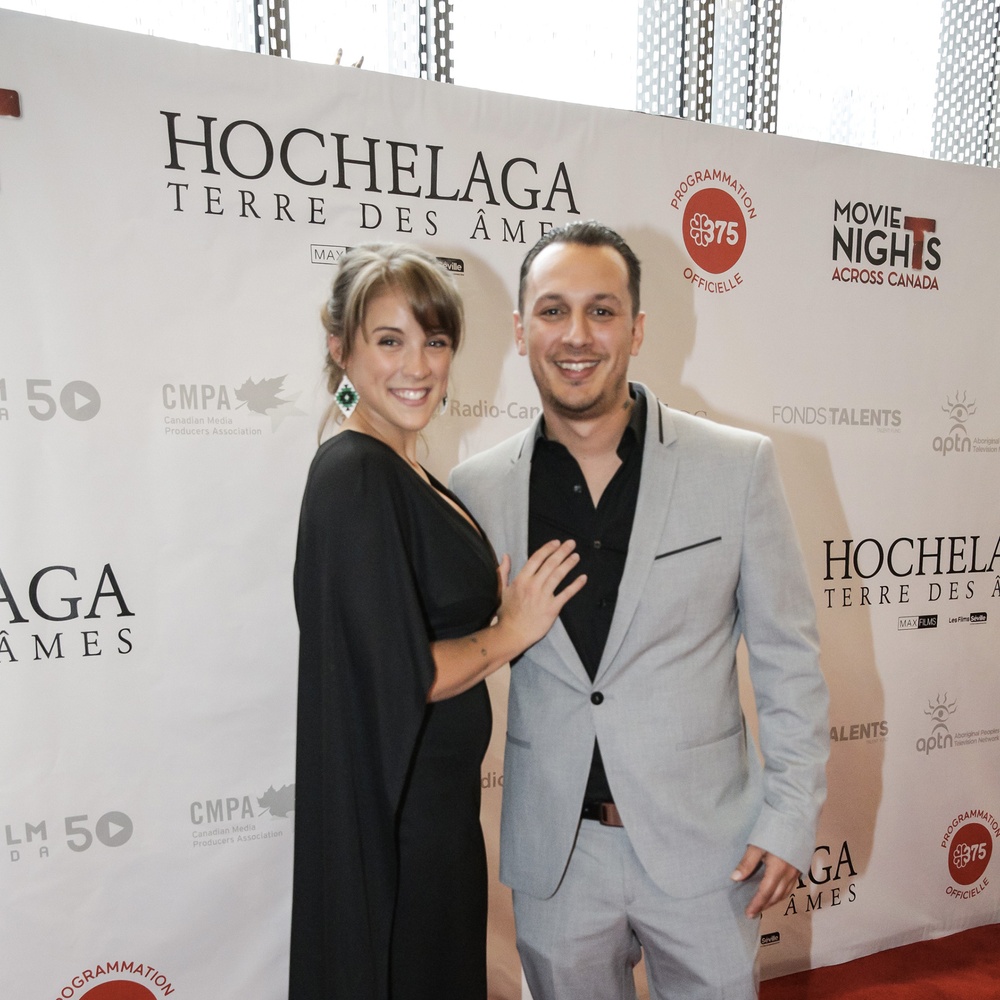 Sur le tapis rouge du film Hochelaga, Terre des âmes