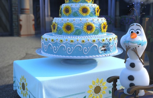 Une scène du court métrage Frozen Fever