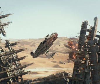 Une scène du film Star Wars: The Force Awakens