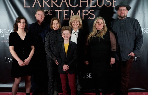 Sur le tapis rouge du film L'arracheuse de temps