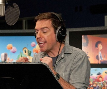 Dans le studio d'enregistrement du film The Lorax