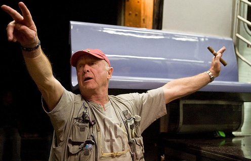 Tony Scott sur le plateau du film The Taking of Pelham 123