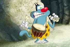 Une scène du film Oggy et les cafards