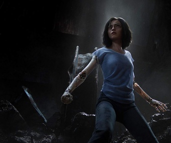 Une scène du film Alita: Battle Angel