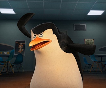 Une scène du film Les pingouins de Madagascar