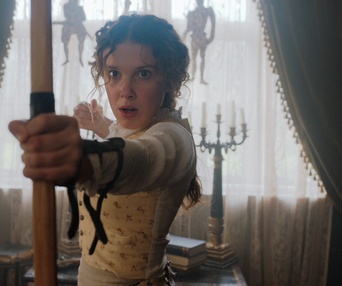 Une scène du film Enola Holmes