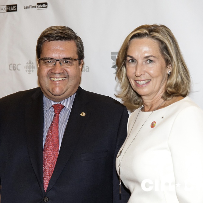 Sur le tapis rouge du film <em>Hochelaga, Terre des âmes</em>