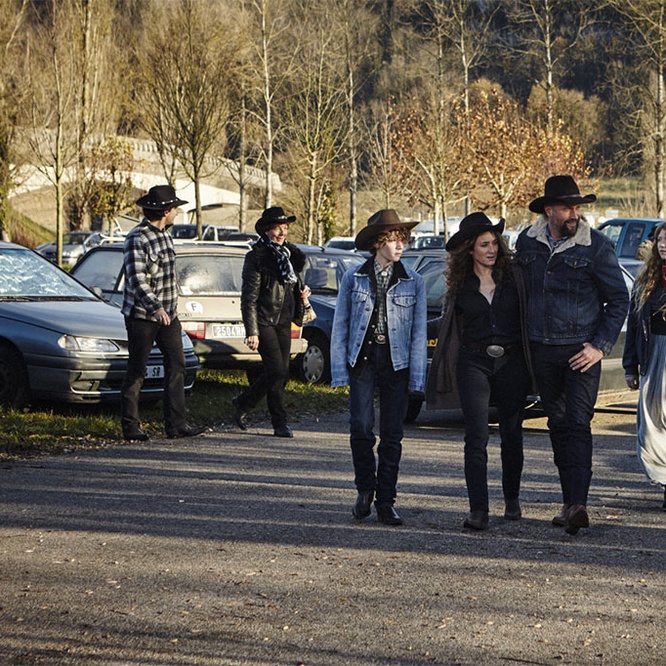 Une scène du film <em>Les cowboys</em>