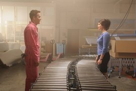 Une scène du film The Voices