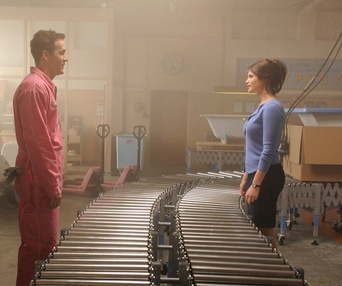 Une scène du film The Voices