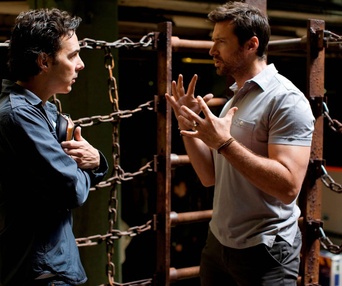 Sur le plateau du film Real Steel