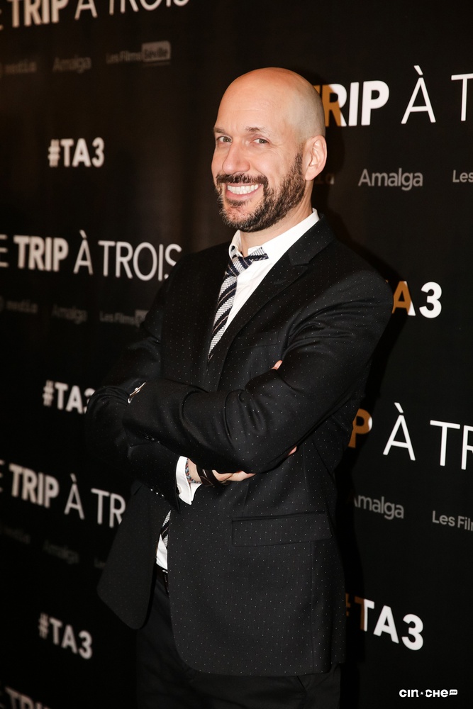 Sur le tapis rouge du film Le trip à trois