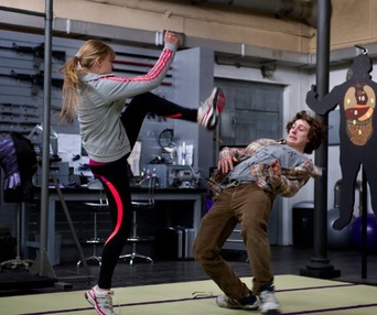 Sur le plateau du film Kick-Ass 2