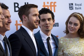 Sur le tapis rouge du film La La Land Sur le tapis rouge du film La La Land