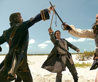 Scène du film Pirates des Caraïbes : Le coffre du mort