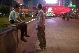 Sur le plateau du film Her
