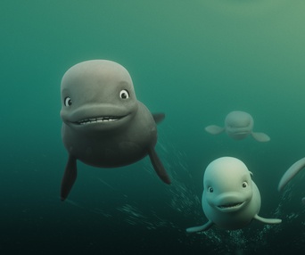 Une scène du film Katak, le brave béluga