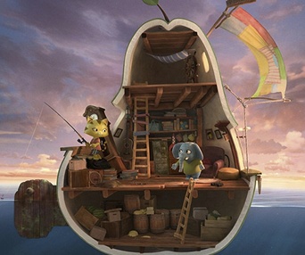 Affiche du film Mika & Sebastian : L'aventure de la Poire Géante