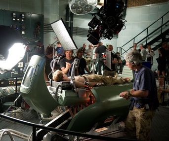 Sur le plateau du film Captain America: The First Avenger