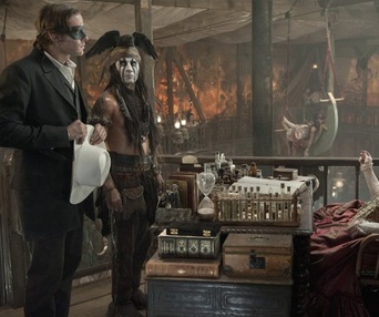 Une scène du film The Lone Ranger