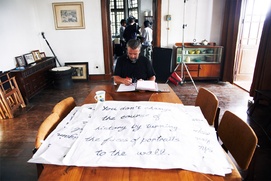 Sur le plateau du film The Lady Sur le plateau du film The Lady