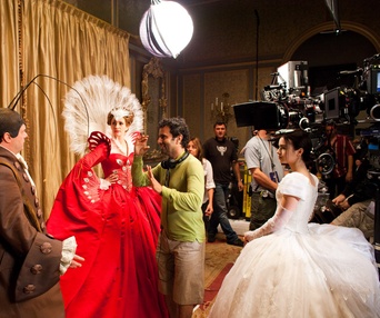 Sur le plateau du film Mirror, Mirror
