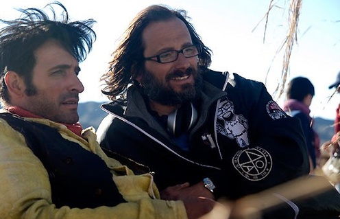 Jean Dujardin et James Huth sur le plateau de Lucky Luke