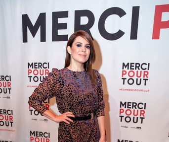 Sur le tapis rouge du film Merci pour tout