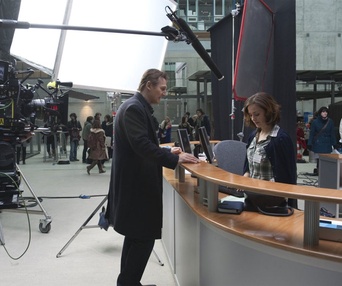 Sur le plateau du film Unknown