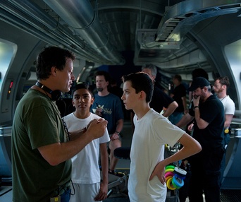 Sur le plateau du film Ender's Game
