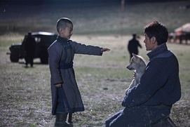 Une scène du film Wolf Totem