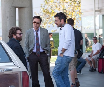 Sur le plateau du film Due Date
