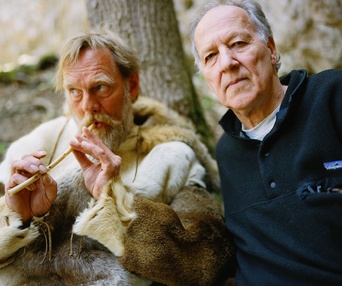 Sur le plateau du film Cave of Forgotten Dreams