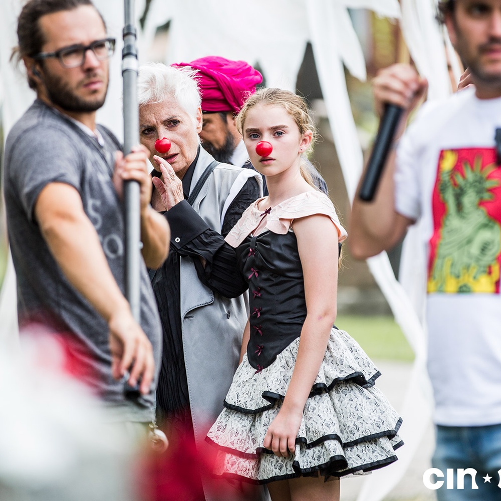 Sur le plateau du film Mon cirque à moi