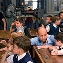 Sur le plateau du film Le petit Nicolas