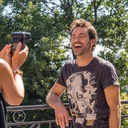 Sur le plateau du film Les 3 p'tits cochons 2