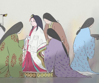 Une scène du film The Tale of Princess Kaguya