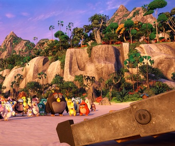 Une scène du film The Angry Birds Movie