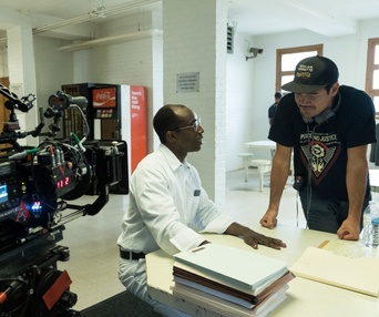 Sur le plateau du film Just Mercy