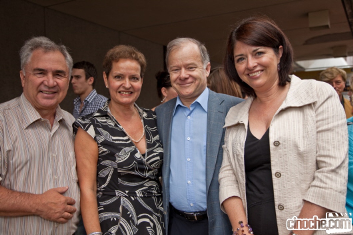 Raymond Bachand et Line Beauchamp sur le tapis rouge de De père en flic