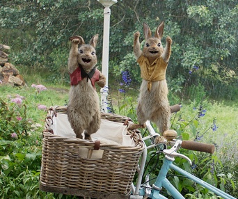 Une scène du film Peter Rabbit