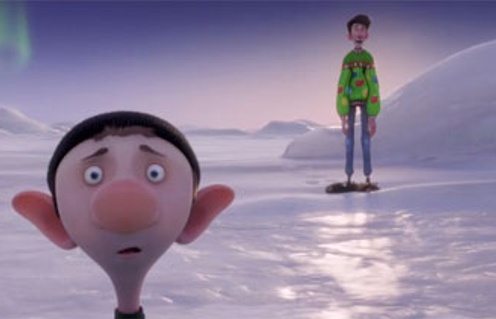 Une scène de la pré-bande-annonce du film Arthur Christmas