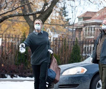 Une scène du film Contagion