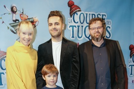 Sur le plateau du film La course des tuques