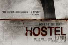 Affiche américaine du film Hostel Affiche américaine du film Hostel